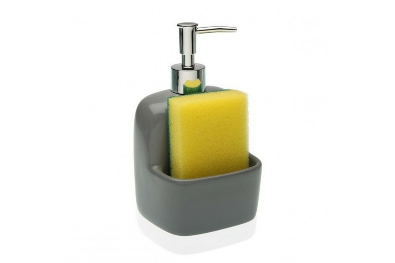 Soap Dispenser Ceramic Grey