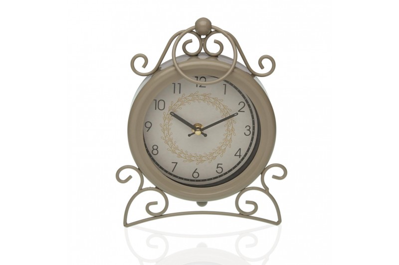 Reloj de Mesa Versa Beige Metal (25 x...