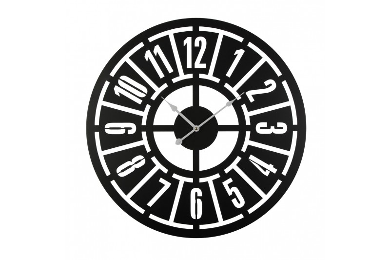 Wall Clock Versa Black Metal (60 x 60...