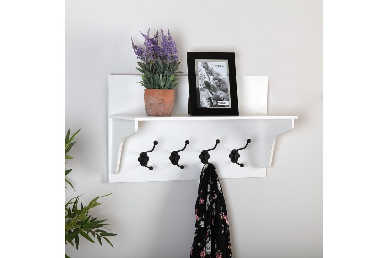 Coat rack with shelf Versa Metal MDF...