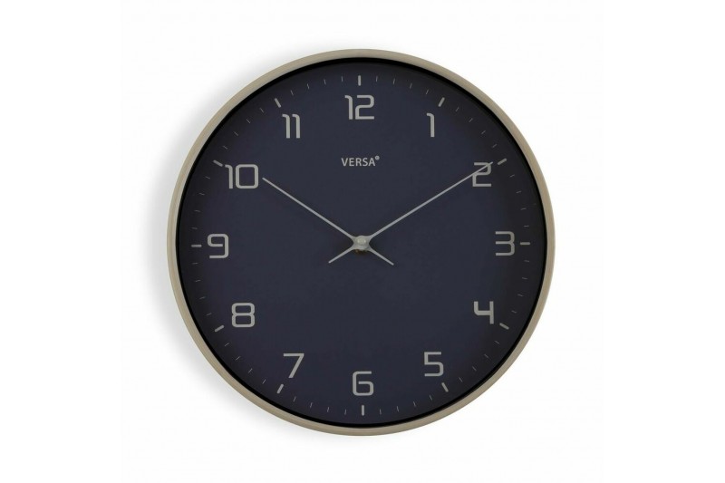 Horloge Murale Versa Bleu Bois PU...