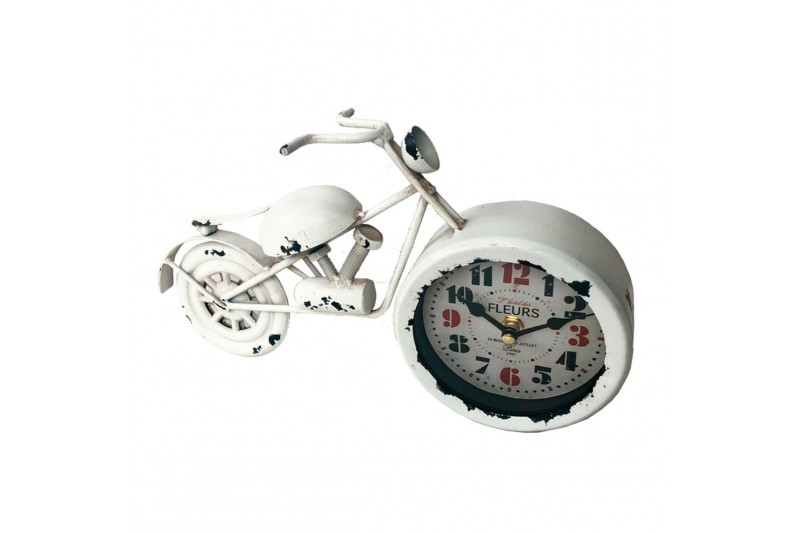 Reloj de Mesa Versa Moto Blanco Metal...