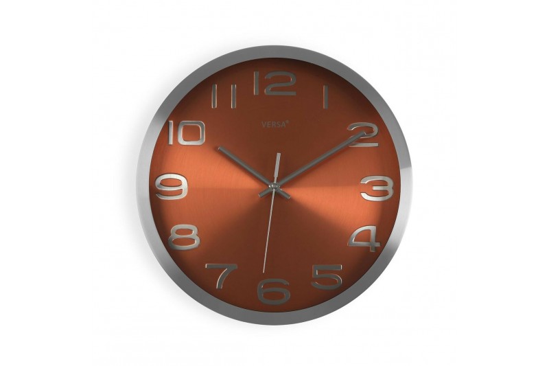 Horloge Murale Versa Orange Aluminium...