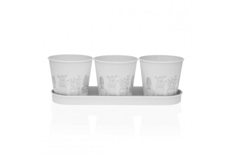 Plant pot Versa White Triple Metal...