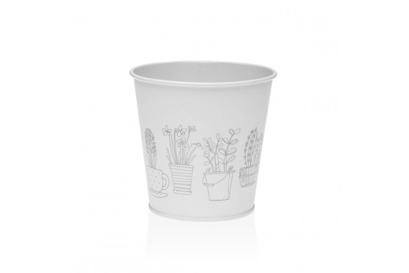 Plant pot Versa Zink White Metal...