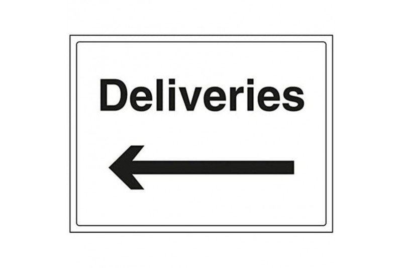 Segnale Adesivo "Deliveries" (40 x 30...