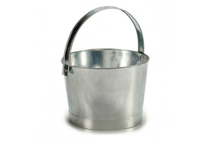 Cubo Plata Zinc (25 x 16,5 x 26,5	cm)