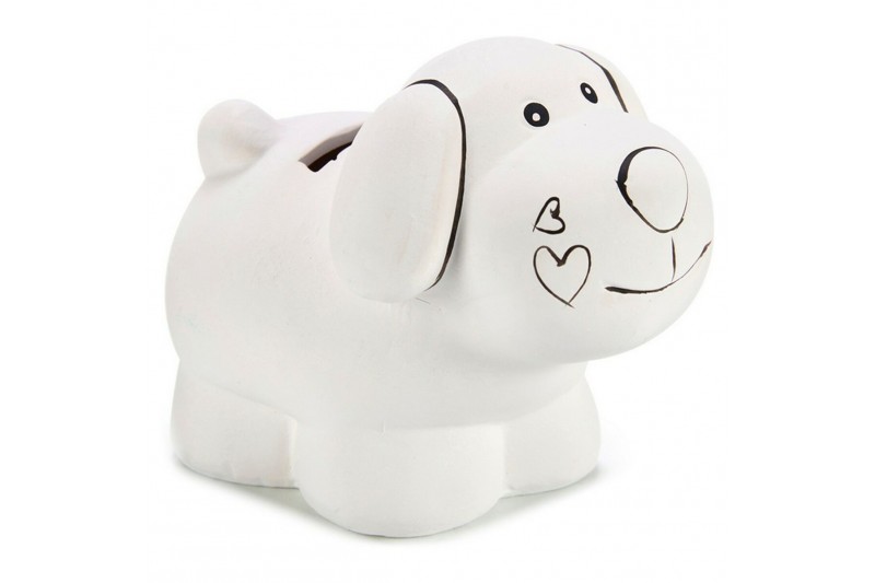 Money box White PVC Ceramic felt-tip...