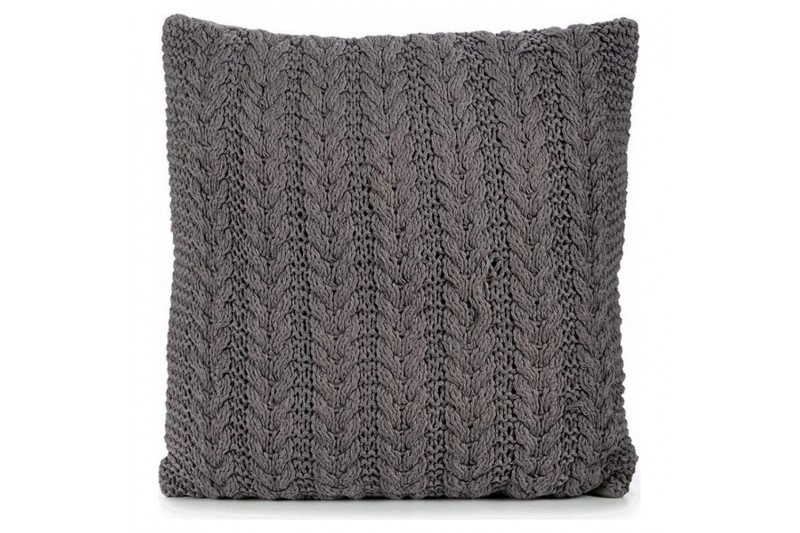 Cushion Grey Wool Dark (60 x 1 x 60 cm)