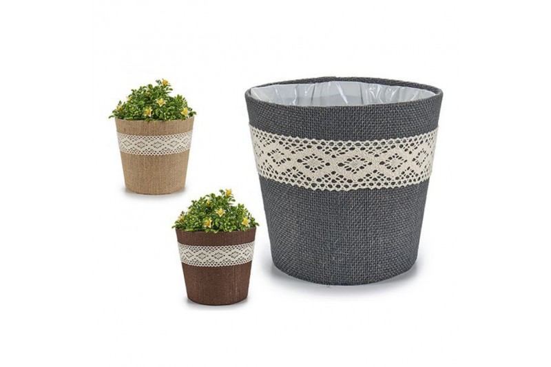 Bloempot Stof (19 x 17,5 x 19 cm) (19...