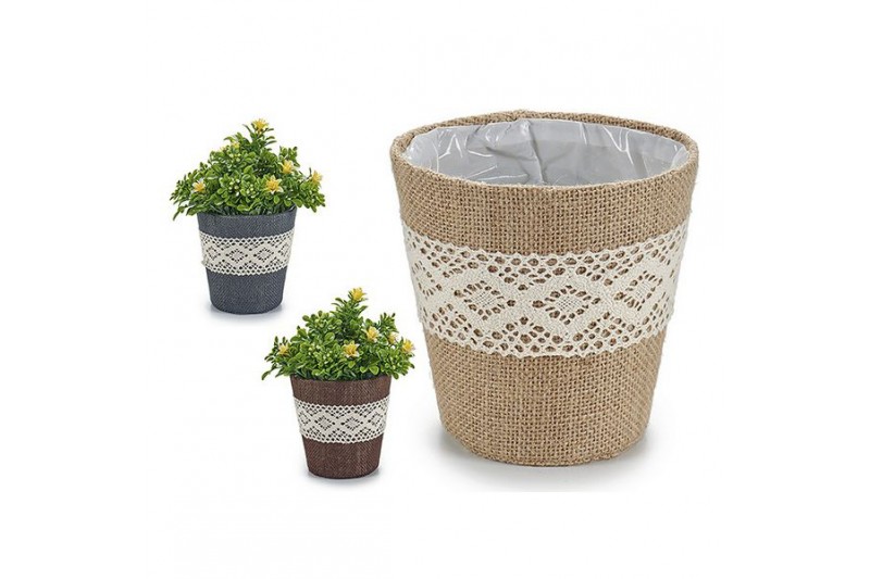 Bloempot Stof (14 x 13 x 14 cm) (14 x...