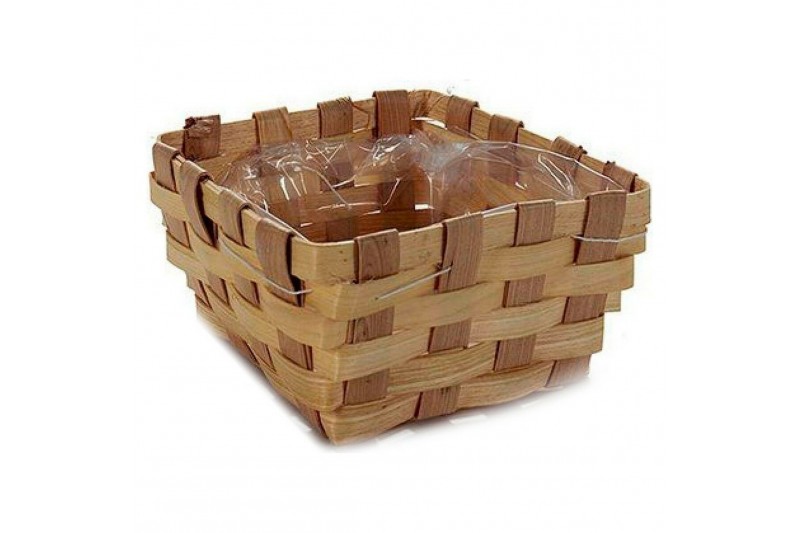 Plant pot Cane Brown (18 x 9,5 x 18 cm)