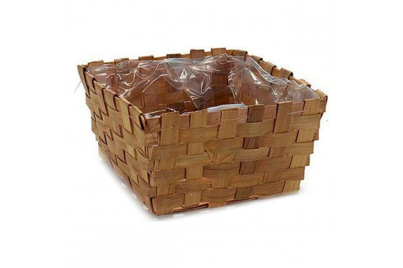 Plant pot Cane Brown (21 x 11 x 21 cm)