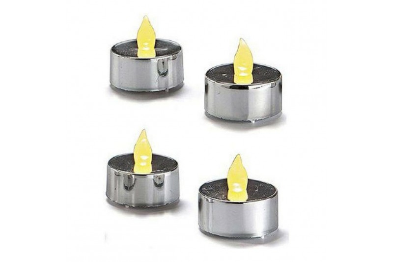 Candela LED (4 Pezzi) Argento