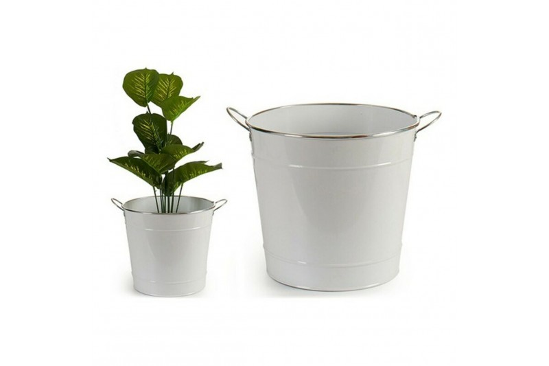 Bucket White Metal Silver (29 x 27 x...