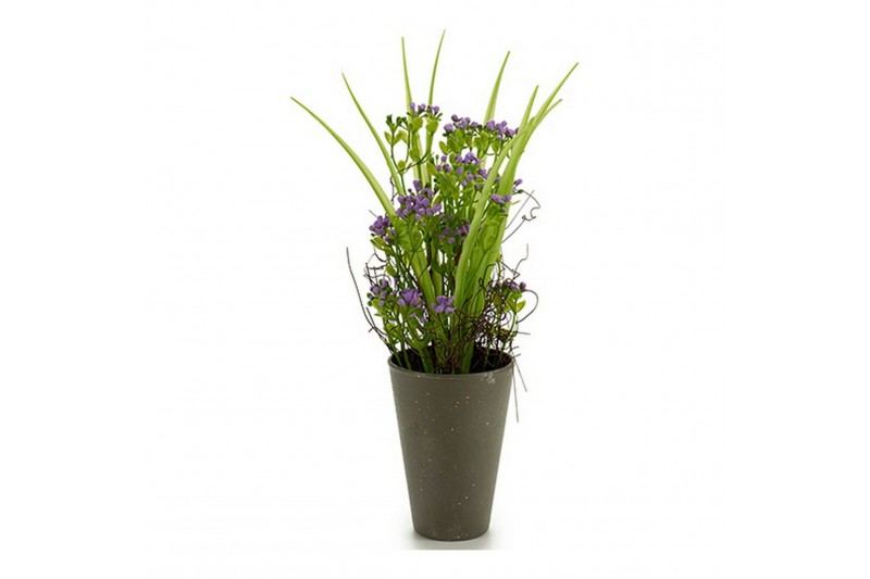 Plant pot Grey Flowers