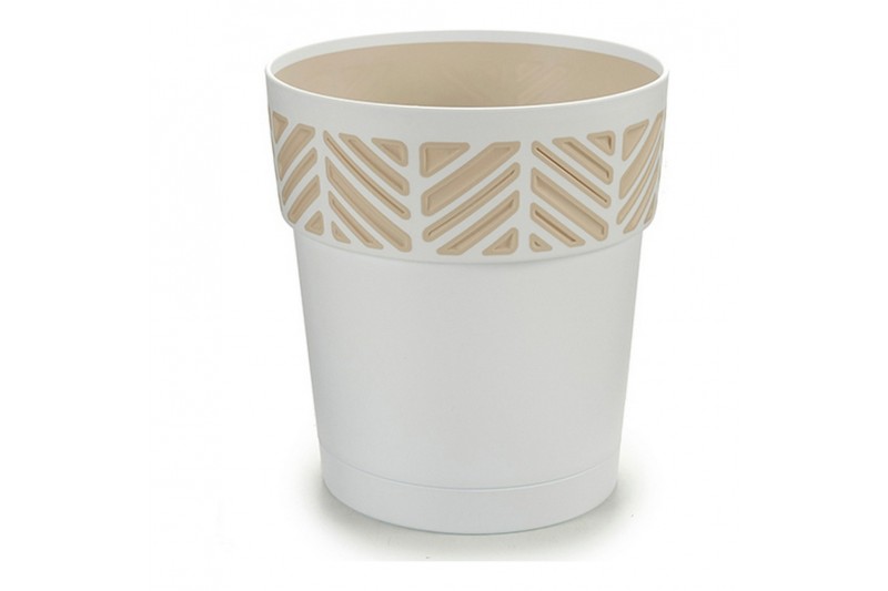 Cache-pot Orfeo Blanc Plastique (15 x...