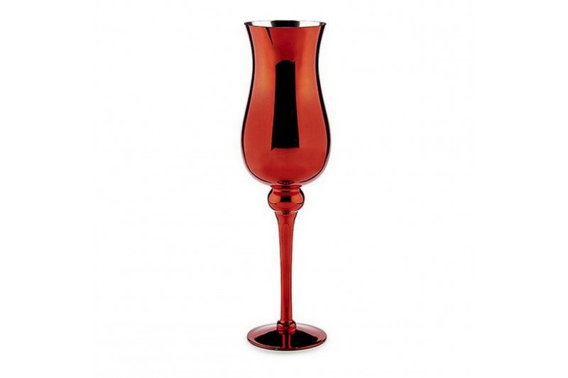 Bougeoir Verre Rouge