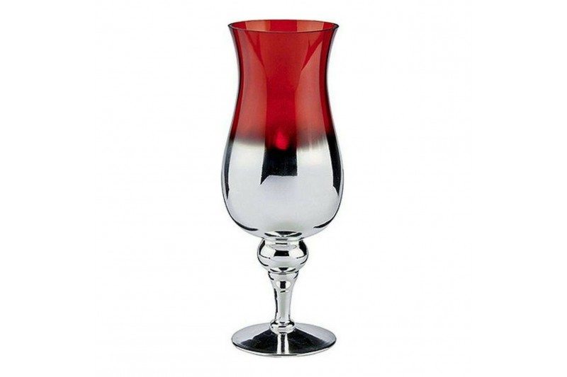 Candleholder Red Crystal Silver (13 x...