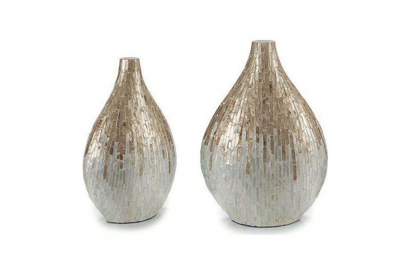 Vase Silber (18 x 43 x 30 cm)