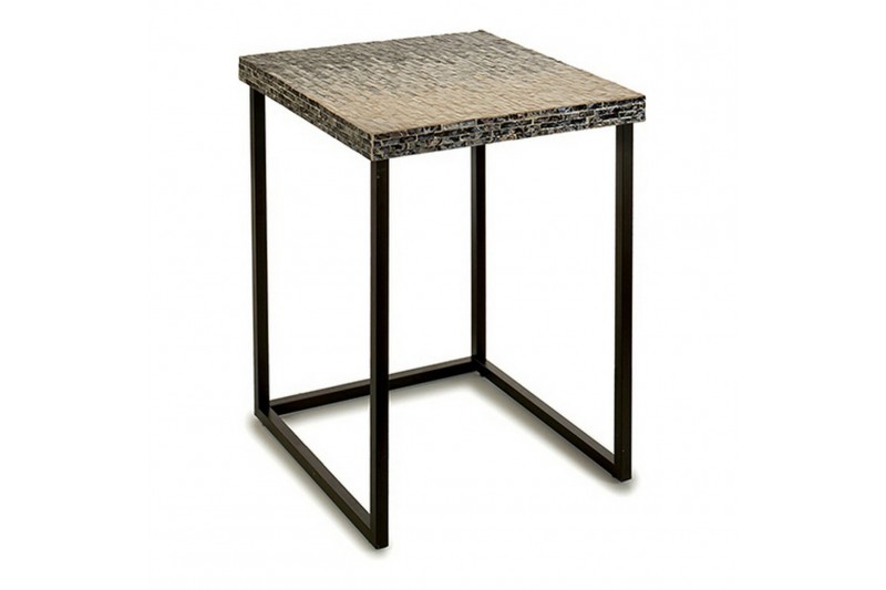 Side table Grey Metal Mother of pearl...