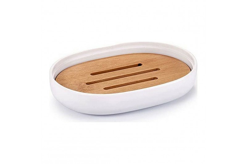 Soap dish White Bamboo polypropylene