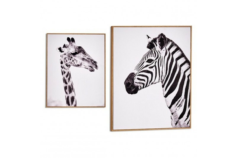 Bild Zebra - Giraffe Buche MDF (2 x...