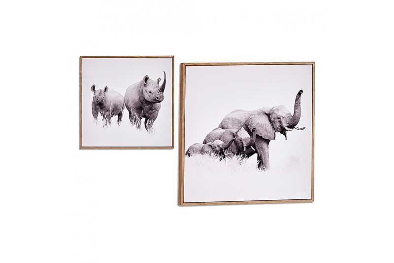 Painting With frame animals Wood...