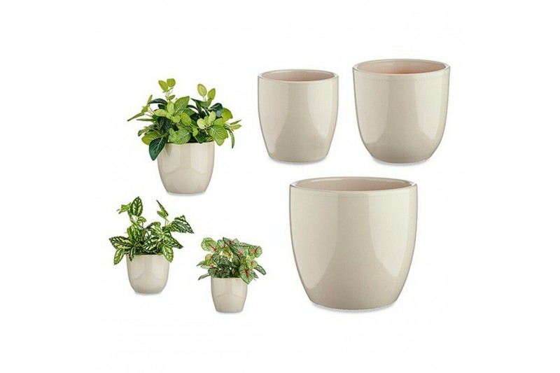 Set de pots Gris Argile (3 Pièces)...