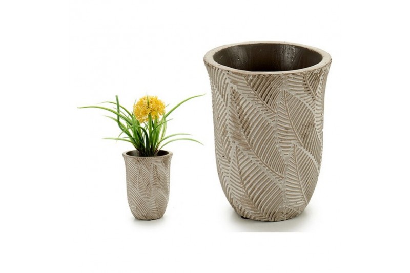 Plant pot Brown Cement (10 x 13 x 10 cm)