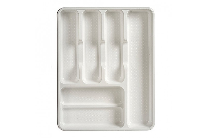 Range-couverts Plastique Blanc (30 x...