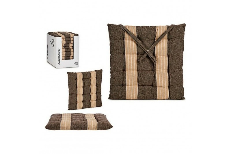 Chair cushion Brown Stripes (40 x 6 x...