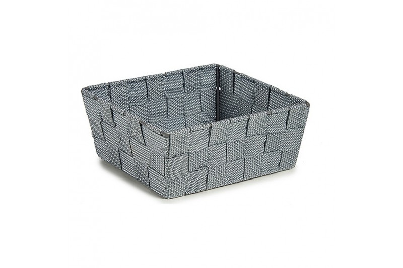 Cesta Tela Trenzada Gris (18 x 8 x 21...