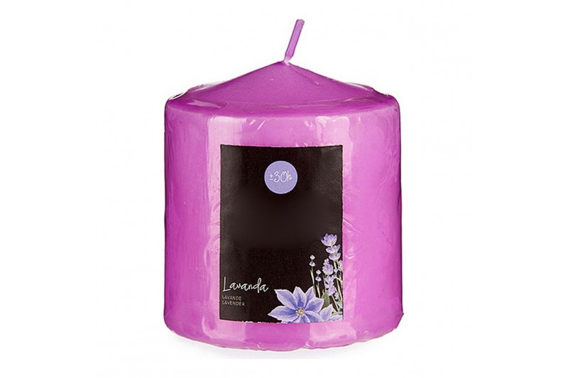 Bougie Lavande Fuchsia (7 x 8 x 7 cm)