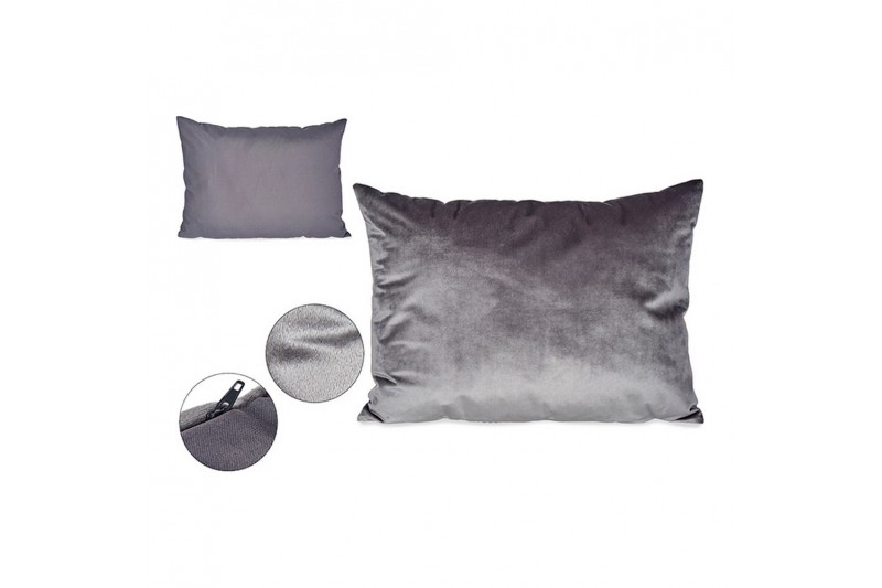 Coussin Velours Gris (45 x 15 x 60 cm)