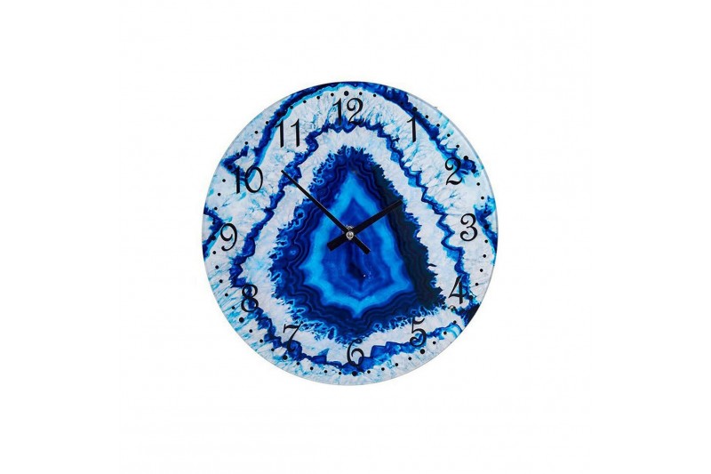 Horloge Murale Bleu Verre (30 x 4 x...