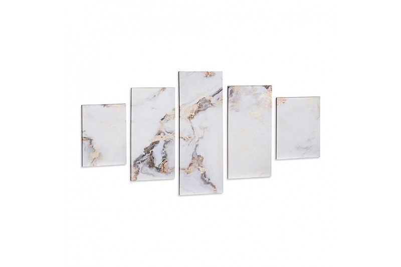 Painting Canvas Marble White (5 Pieces)