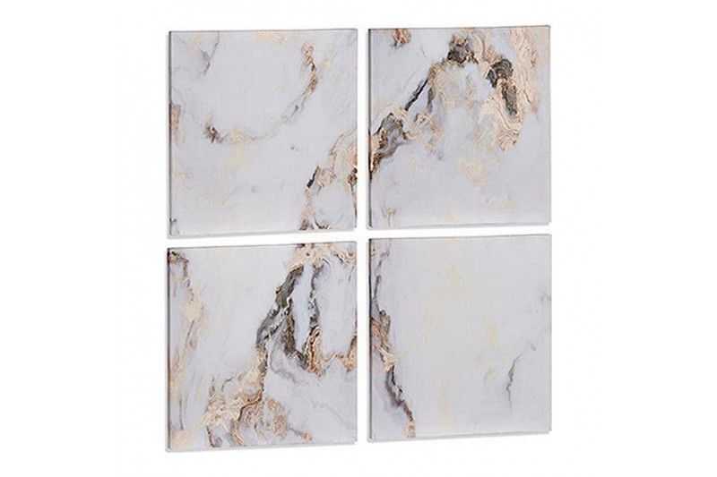 Painting Canvas Marble White (4 Pieces)