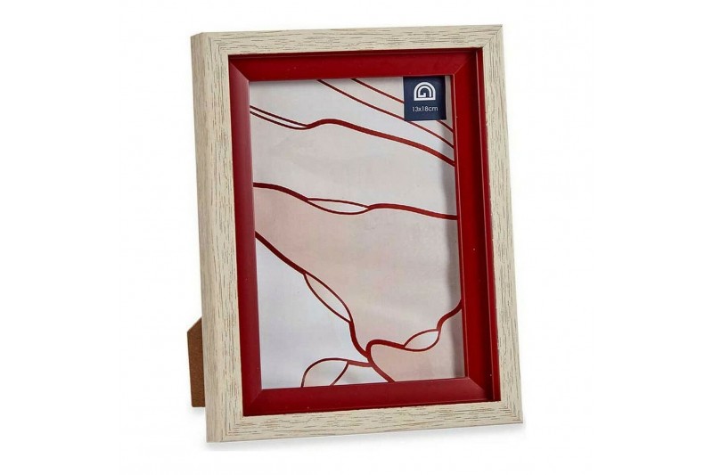 Cadre photo Rouge Marron Verre Bois...