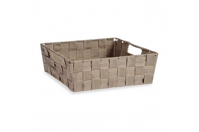 Cestino Stoffa Intrecciato Beige 3 L...