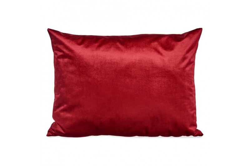 Coussin Polyester Velours Rouge (45 x...