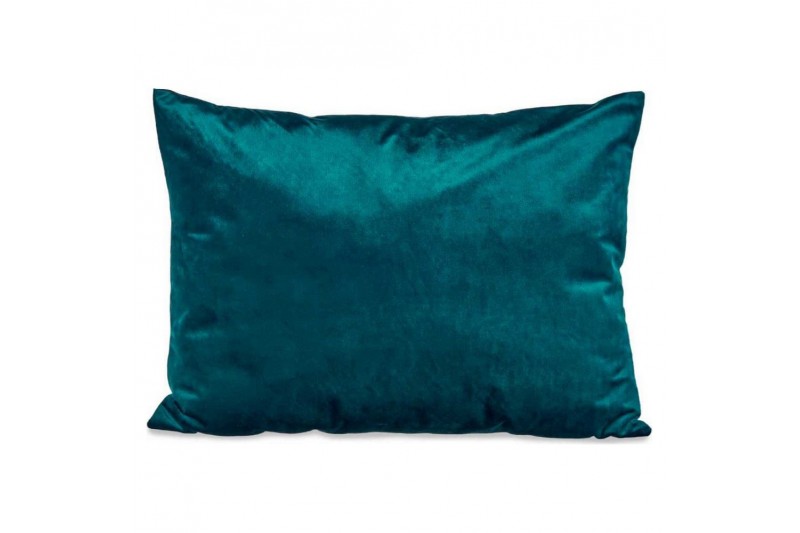 Coussin Polyester Velours Bleu (45 x...