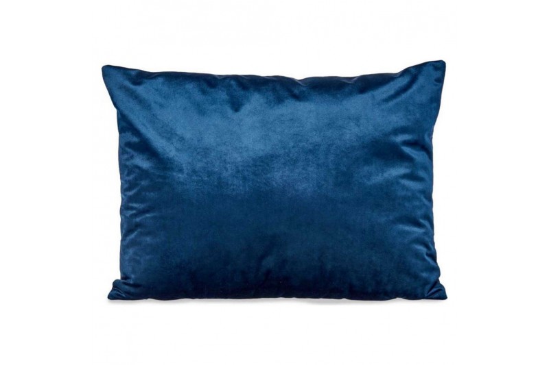 Coussin Polyester Velours Bleu (45 x...