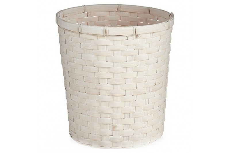 Cache-pot Blanc PVC Bambou (25 x 24 x...