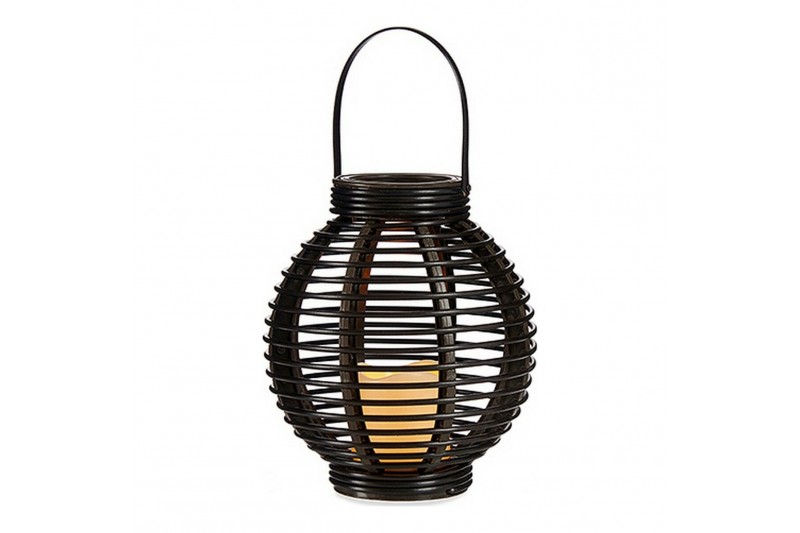 Lantern LED Candle Plastic Dark brown...