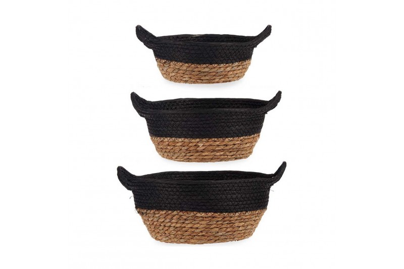 Basket set Black Brown 3 Pieces...