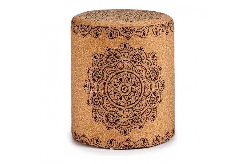 Pouf Mandala Marron MDF Liège (34 x...