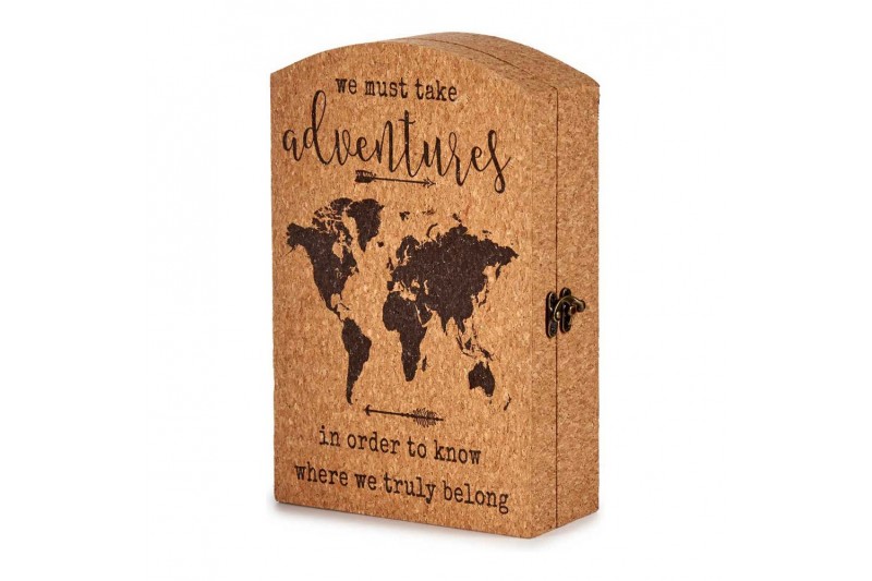 Key cupboard World Map Brown MDF Cork...