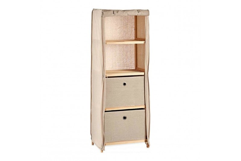 Étagère Beige Bois Tissu (28 x 113 x...