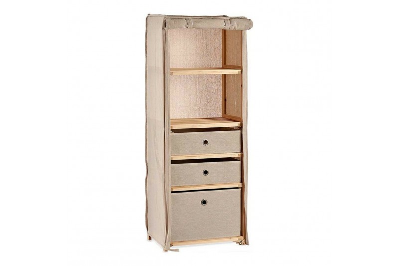 Shelves Beige Wood Cloth (28 x 113 x...